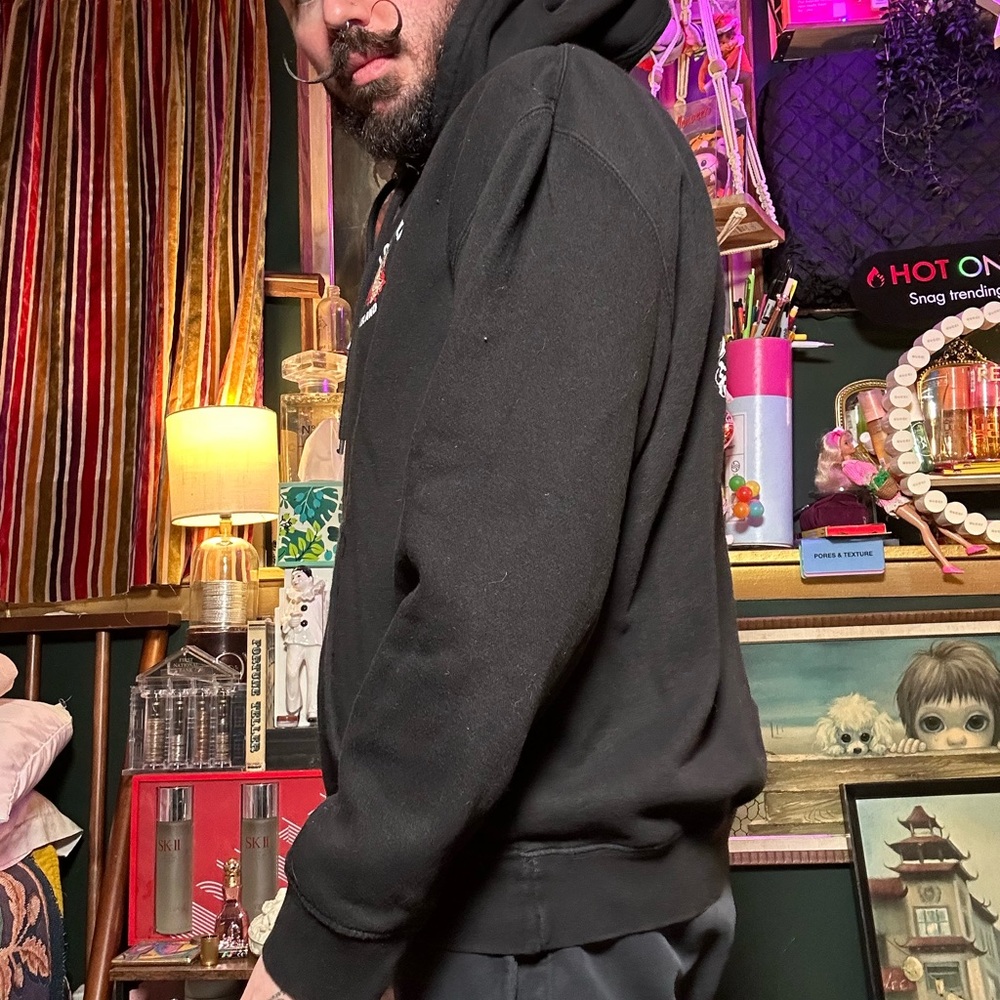 Locals only longisland hoodie Freddie kruger Black Hoodie - Picture 5 of 8